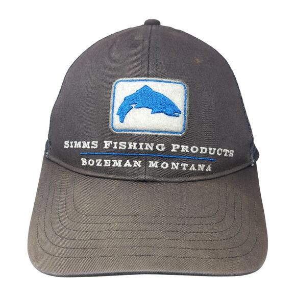 Simms Fishing Products Bozeman Montana Trucker Hat Gray One Size Adjustable - Picture 1 of 9